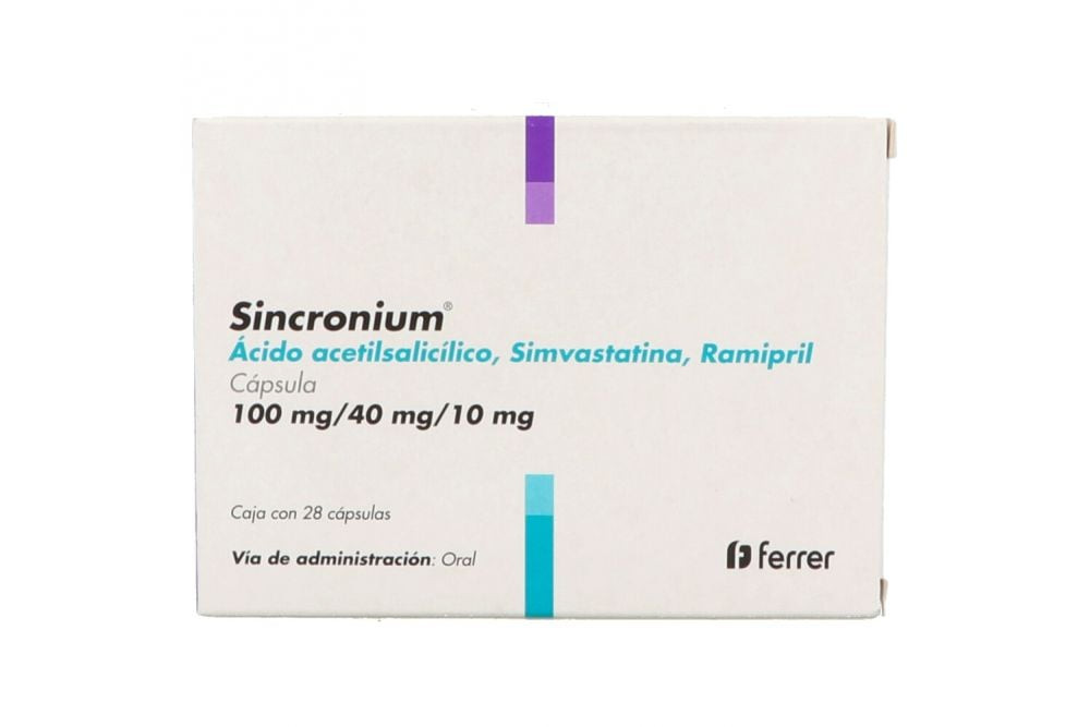 SINCRONIUM CAPSULAS 100MG/20MG/10MG X 28