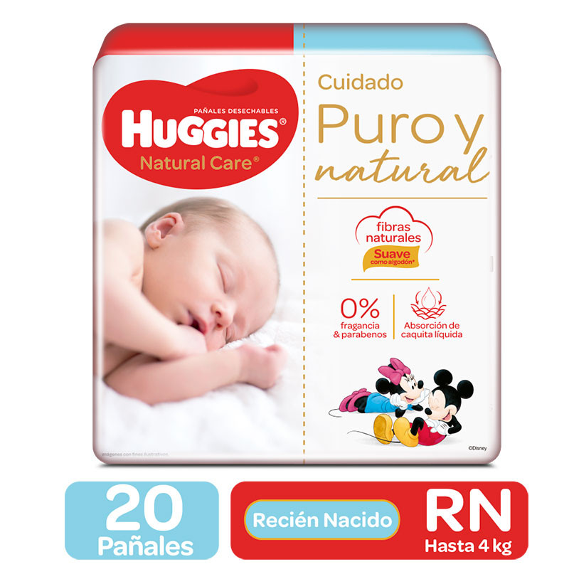 HUGGIES NAT CARE RECIEN NACIDO PRIMEROS 100 DIAS X 20